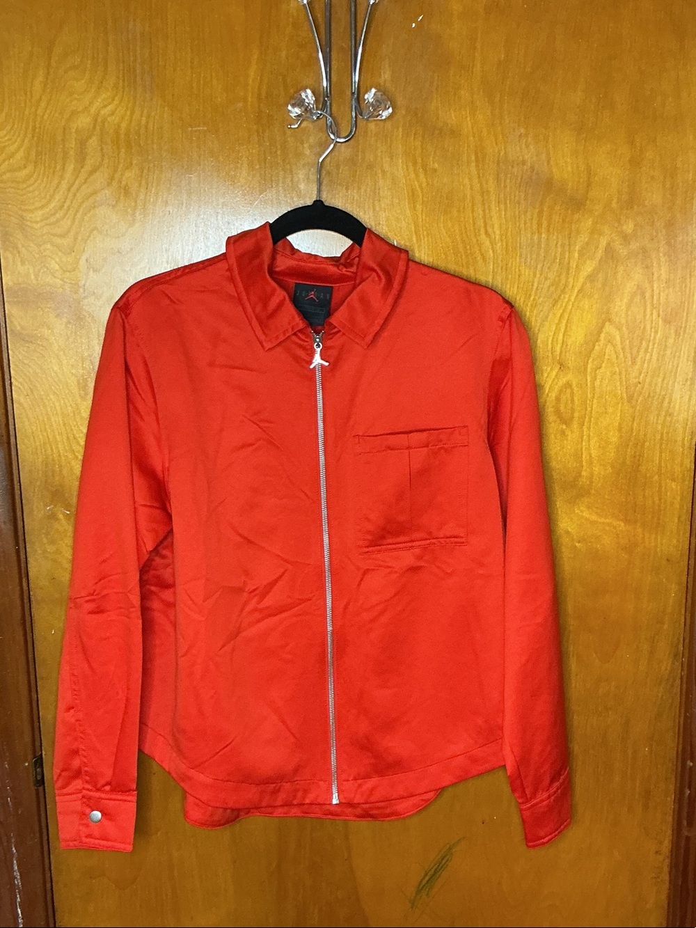 Jordan Men's Lightweight Red Zip Shirt Jacket